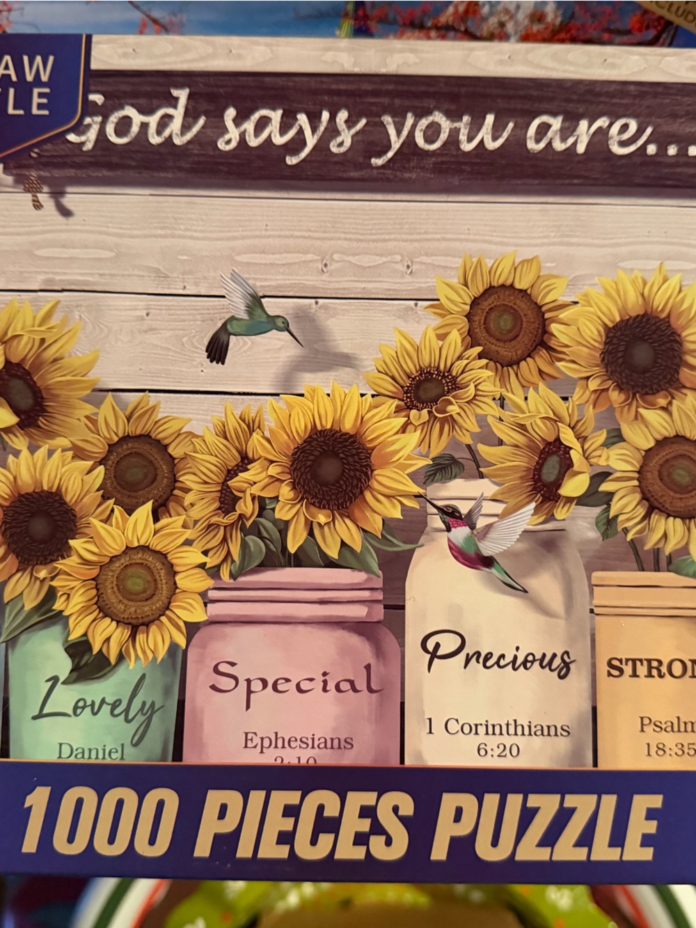 Sunflower & Hummingbird 1000 piece - puzzle new